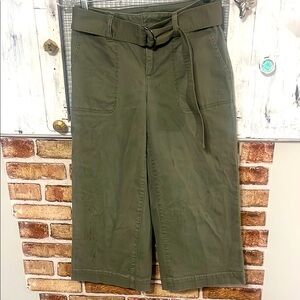 1822 Denim Army Green Wide-Leg Trousers